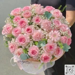 26042627 - bó hoa tone hồng pastel hottrend