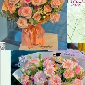 17072619 - bó hoa tốt nghiệp mix kèm gấu