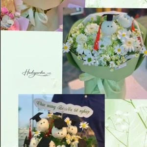 17072620 - bó hoa tone xanh mint tốt nghiệp