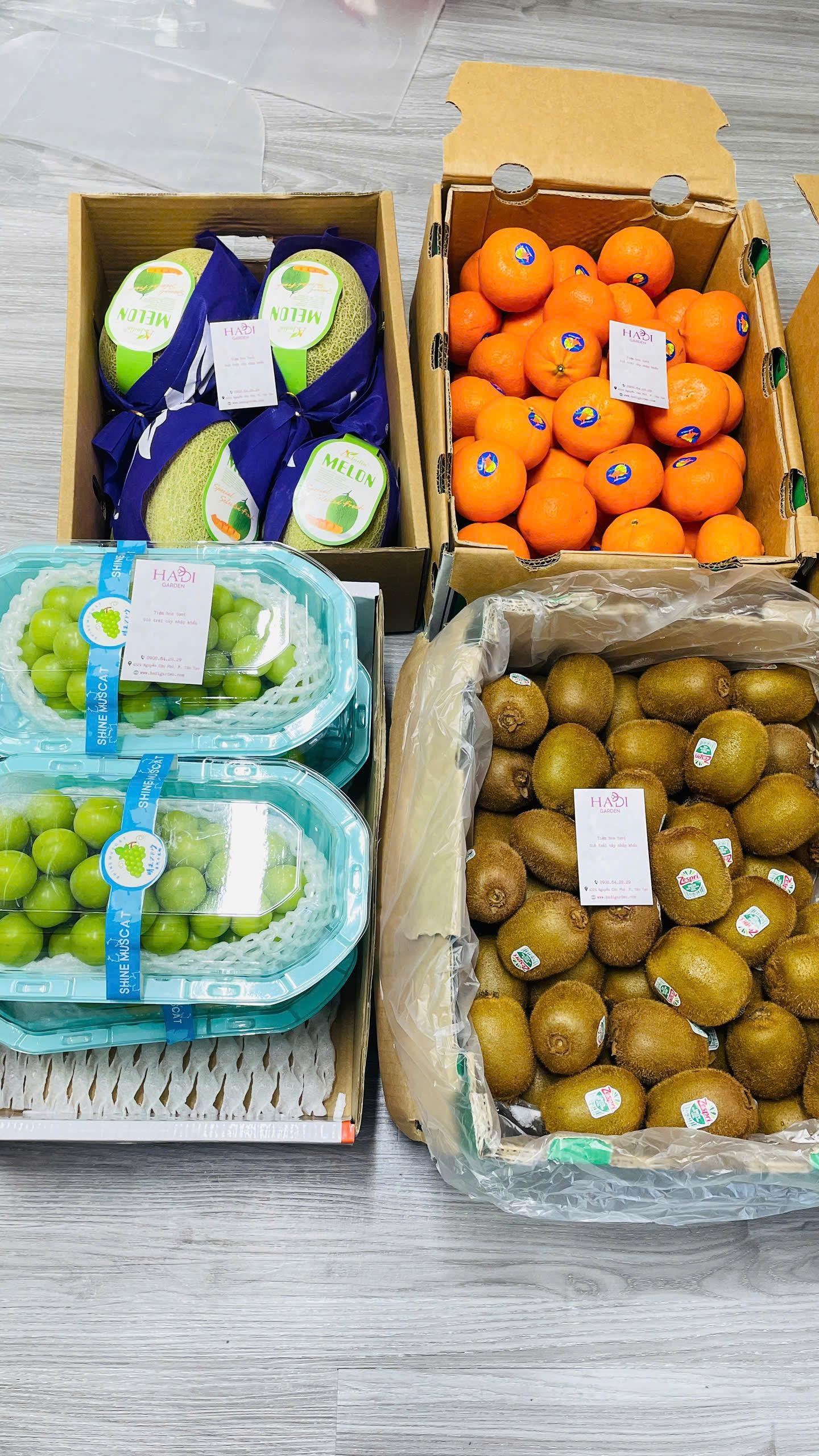Các loại quả tươi ngon, đa dạng tại shop Hadigarden