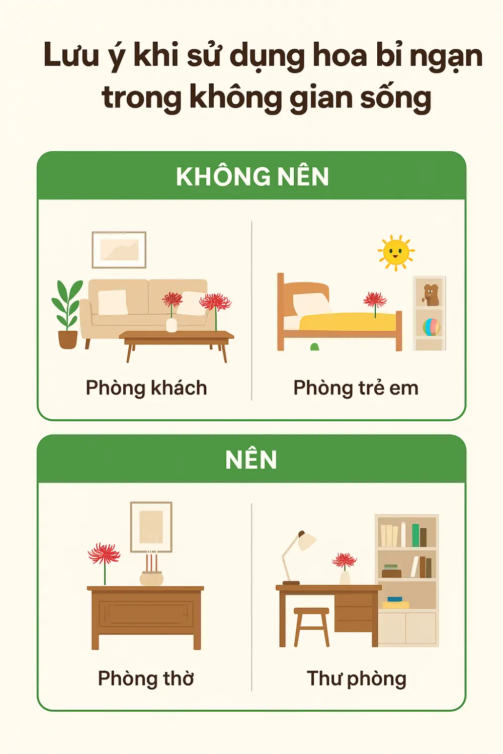 Lưu ý khi sử dụng hoa bỉ ngạn trong không gian sống