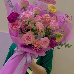 Bó Hoa Hồng Phấn Ngọt Ngào