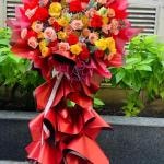 Kệ hoa khai trương tone đỏ